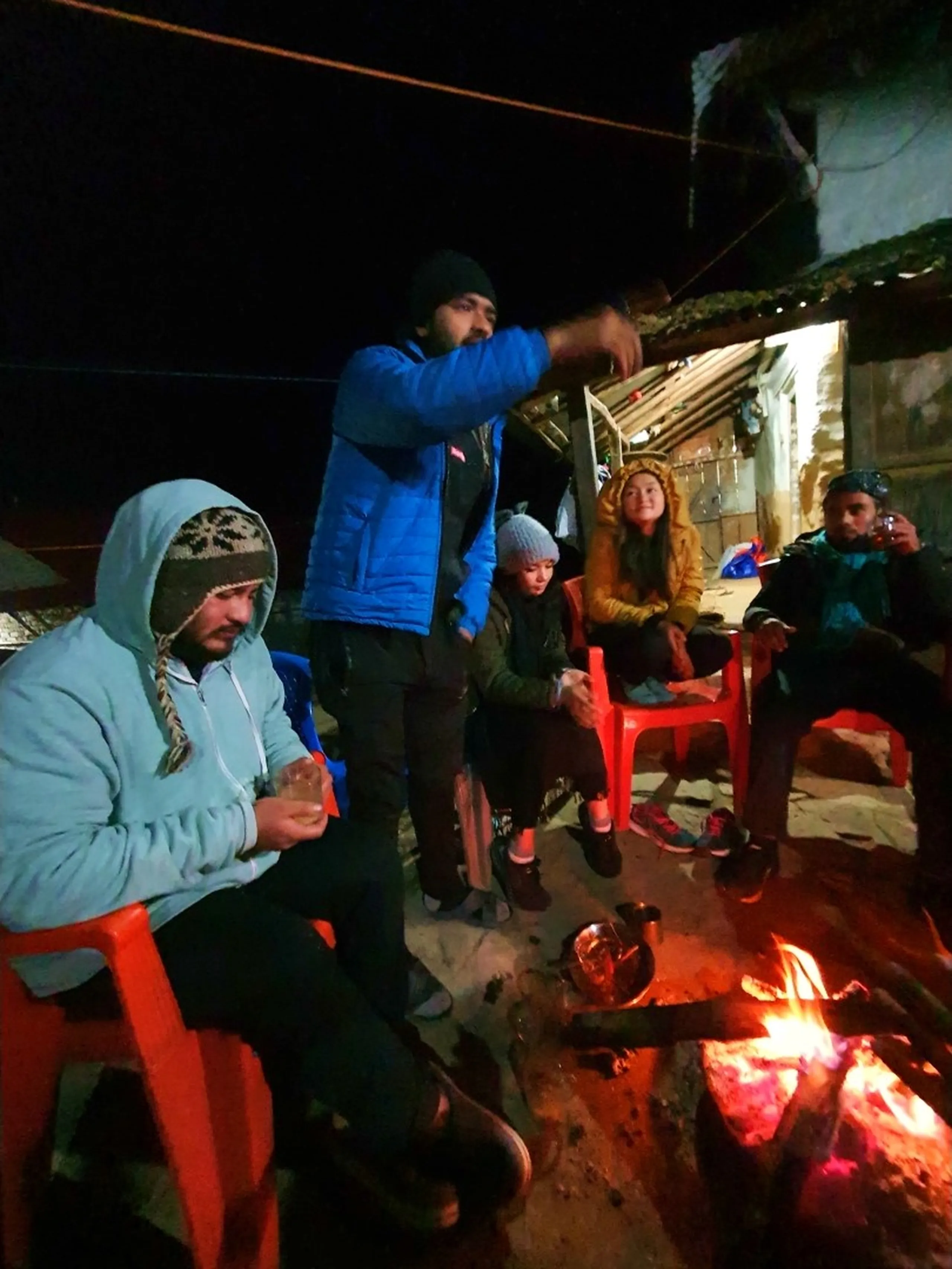 After reaching Lamjung, rough off-road trails rewarded us with breathtaking Besisahar valley views before darkness welcomed us into a warm Gurung homestay.

A magical campfire night followed, where old Nepali Lok Dohori battles echoed through the mountains, proving that engineers become surprisingly competitive once tea and fire appear.