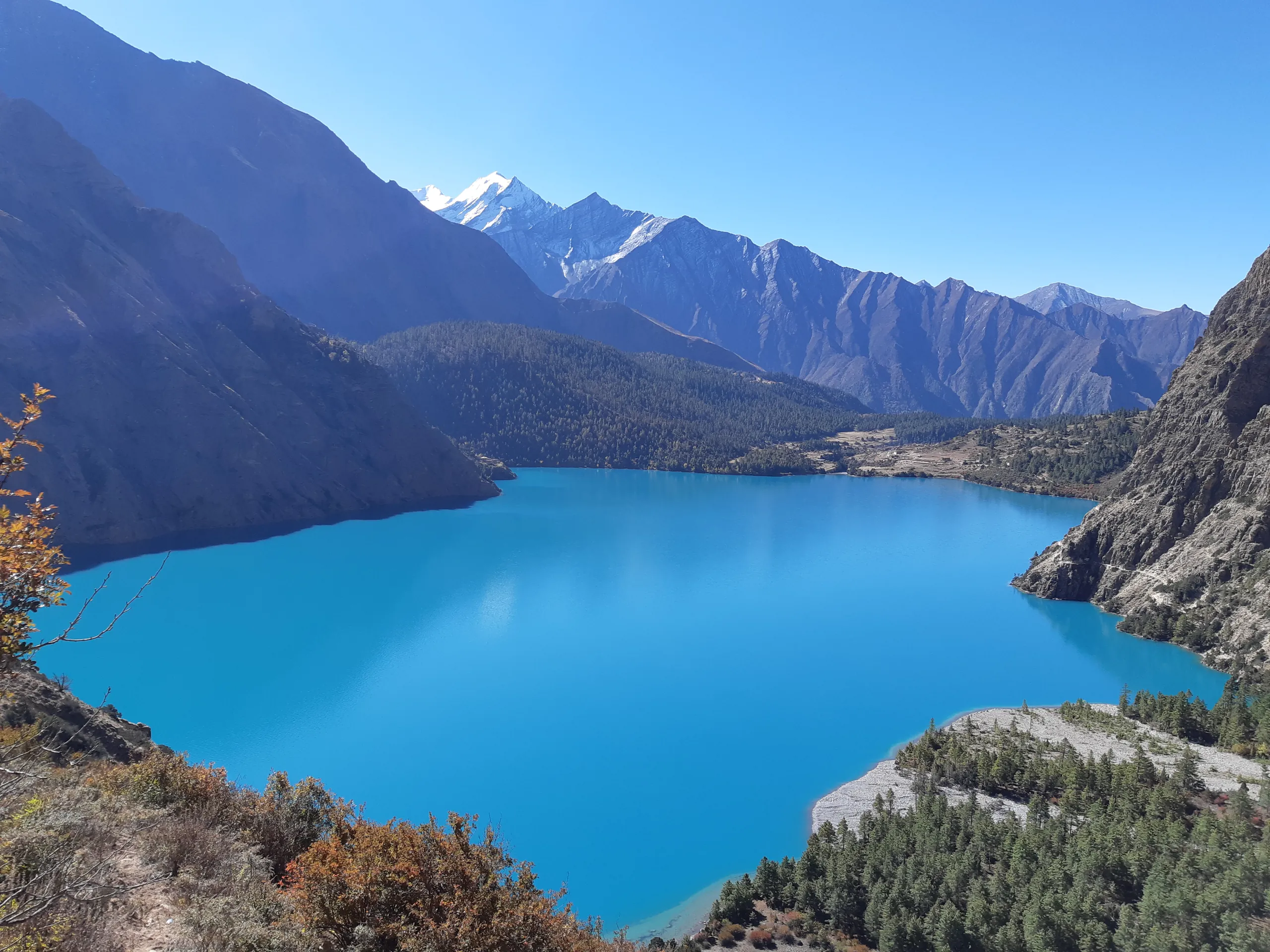 Phoksundo lake island unique Nepal lake feature