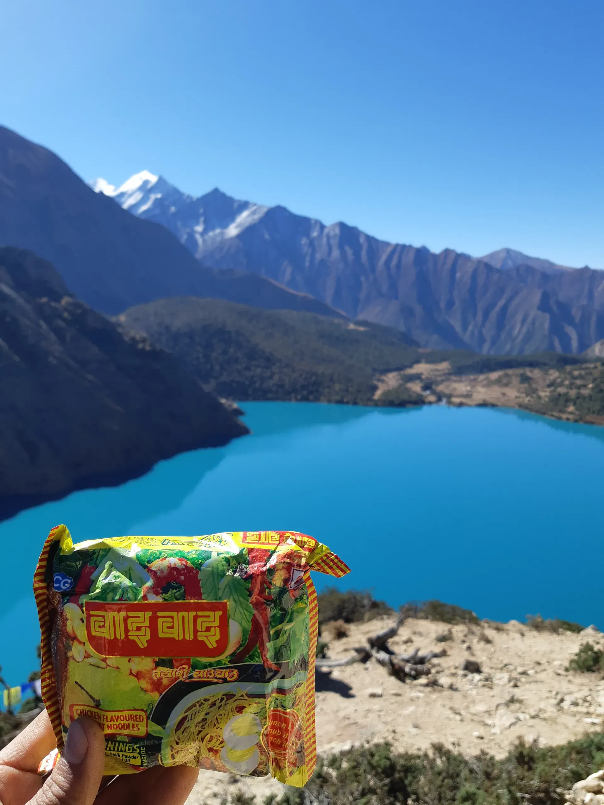 Frozen Phoksundo Lake winter wonderland Nepal