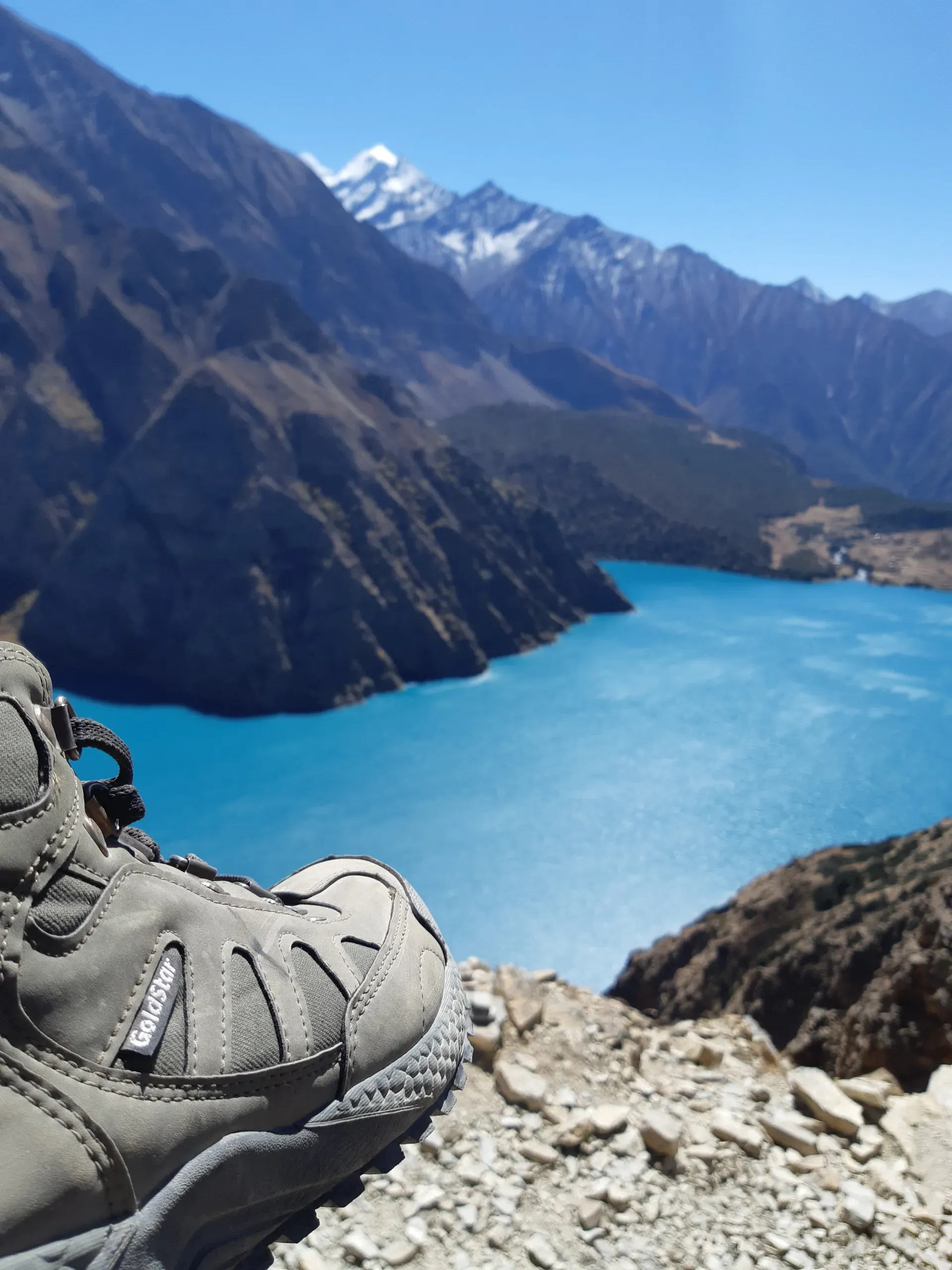 Phoksundo waterfall 167 meters plunge lake