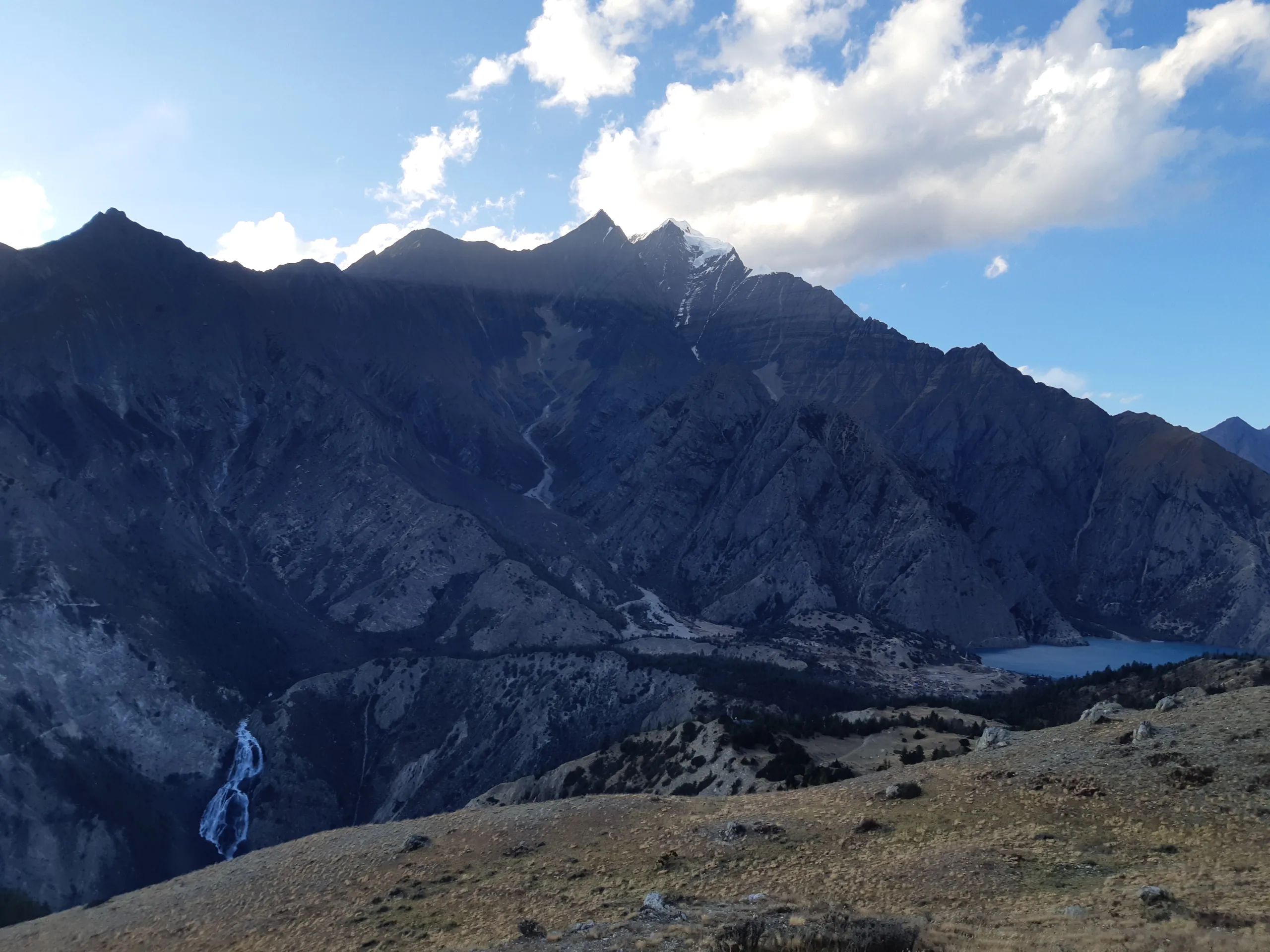 Dramatic rock formations wind ice erosion Dolpa
